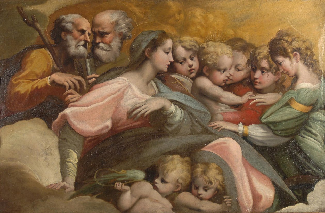 सेंट कैथरीन की रहस्यमयी शादी, सीए 1524 द्वारा Parmigianino
