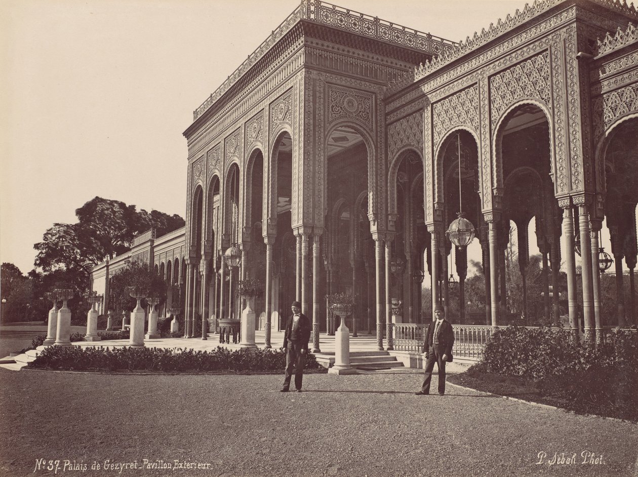 गेज़ीरेट पैलेस, बाहरी मंडप, 1870। द्वारा पास्कल सेबा