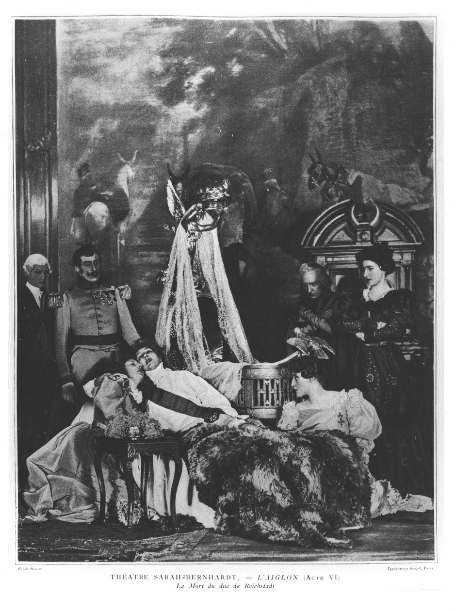 एडमंड रोस्टैंड (1868-1918) 1900 द्वारा &39;ल&39; एग्लोन &39;में सारा बर्नहार्ट (1844-1923) द्वारा पॉल बोयर