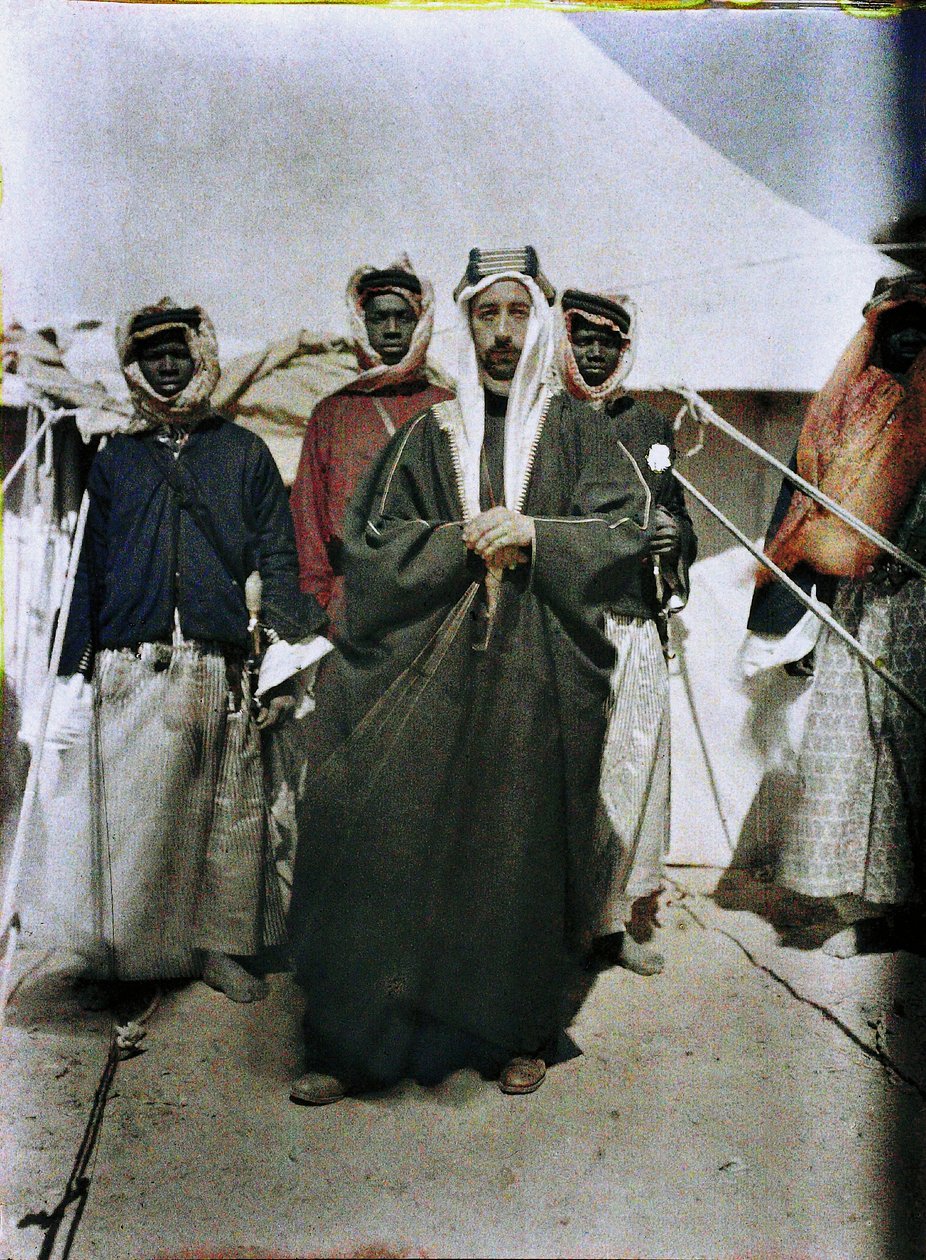 ईराक, मध्य पूर्व, 1917 (ऑटोक्रोम) का फैसल प्रथम द्वारा पॉल कल्लनू