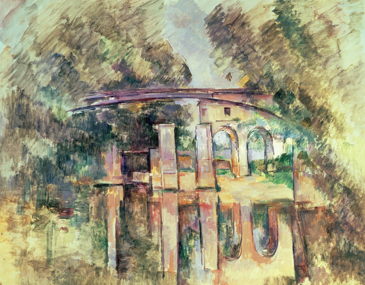 Aqueduct और Lock, c.1888-90 द्वारा पॉल सेज़ेन