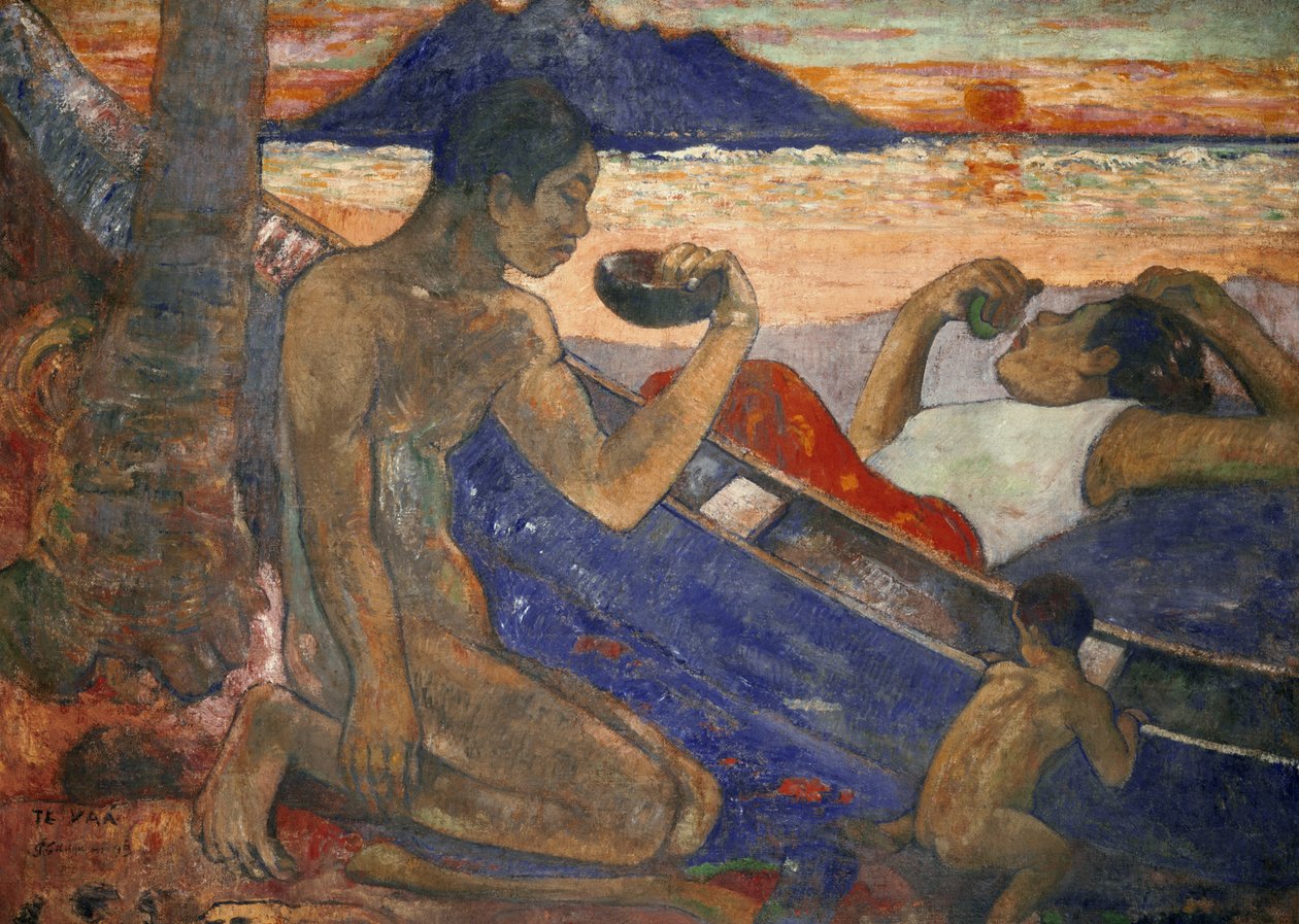 ए कैनो (ताहितियन परिवार), 1896 द्वारा पॉल गाउगिन
