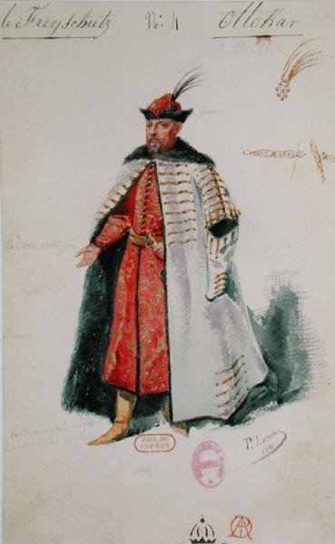 प्रिंस ओटोकार ओपेरा से मुफ्त सुरक्षा कार्ल मारिया वॉन वेबर (1786-1826) 1841 (कागज पर wc) द्वारा पॉल लोरिएर