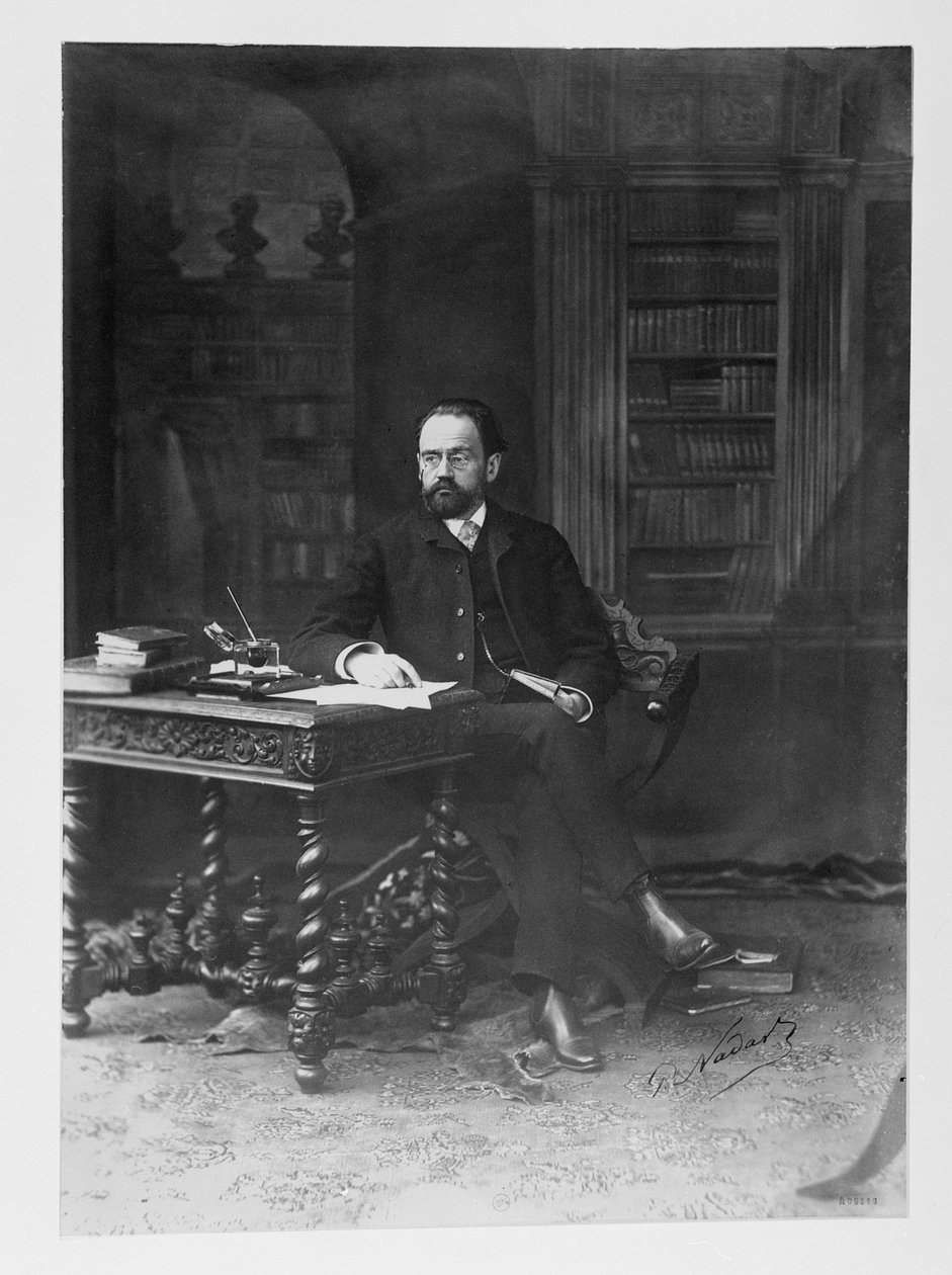 अपने अध्ययन में एमिल ज़ोला (1840-1902) द्वारा पॉल नादर