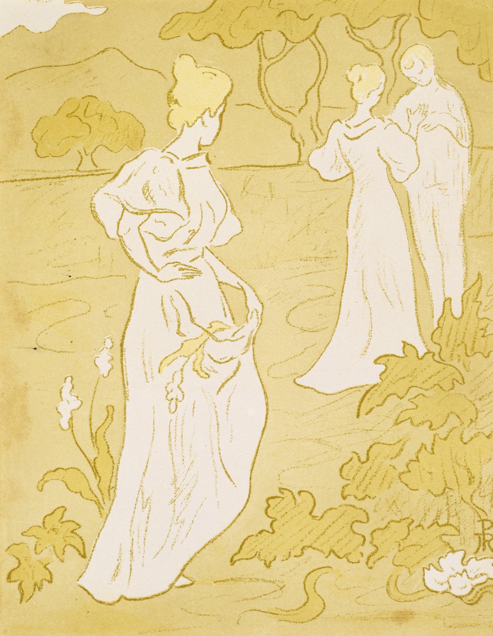 ट्रिस्टेसी (उदासी), 1896 (रंगों में लिथोग्राफ) द्वारा पॉल एली रैनसन