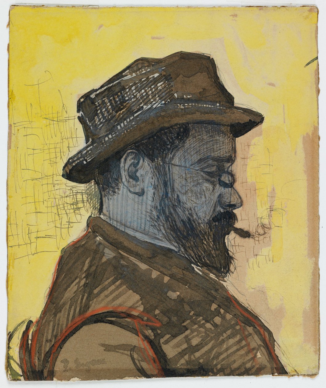 Maximilien Luce का चित्र, c.1890 (wc और gouache कागज पर) द्वारा पॉल साइनक