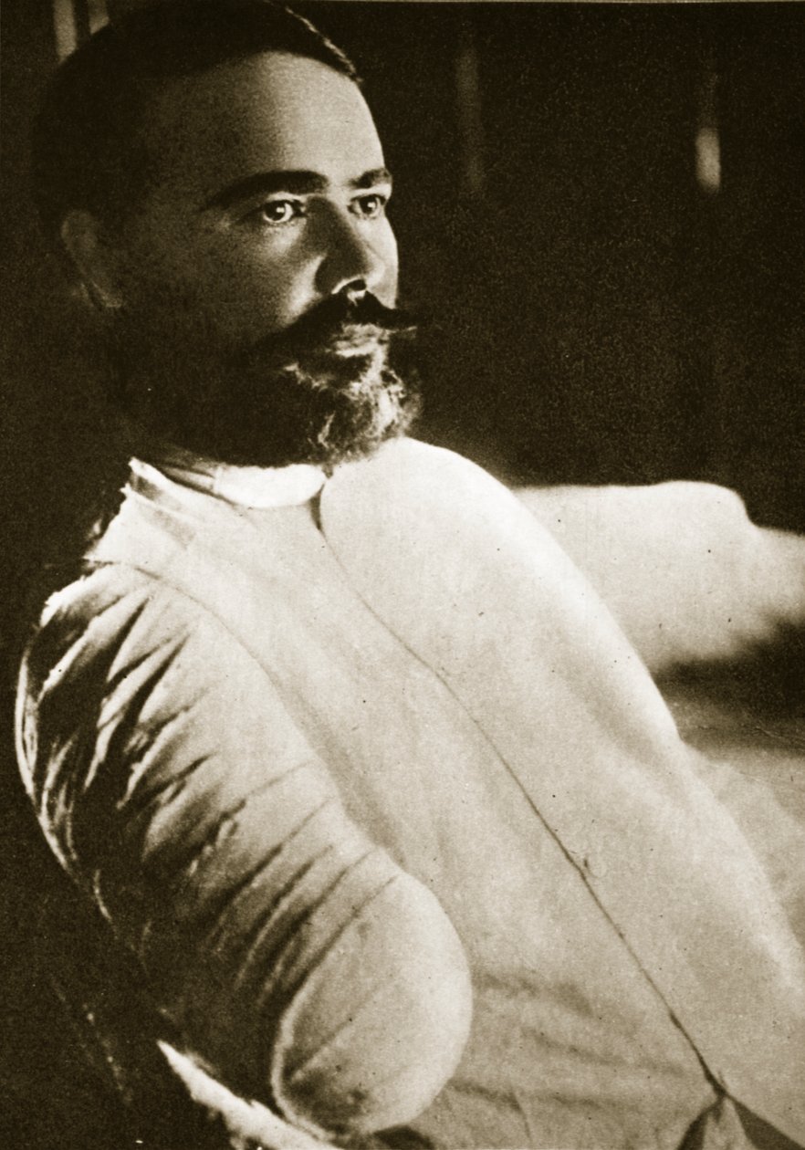 जनरल ओब्रेगन ने अपने दाहिने हाथ को सांता एना डेल कोंडे, 1915 में एक ग्रेनेड द्वारा उड़ा दिया था द्वारा पॉल थॉम्पसन