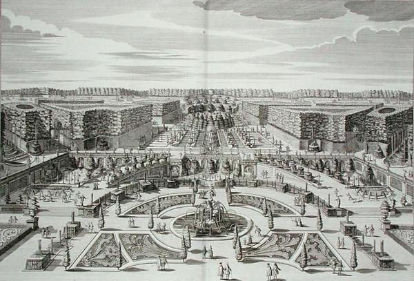 कार्ल रेम्सहार्ड (1678-1735) द्वारा उकेरा गया, प्रिंसली प्लेजर पैलेस एंड गार्डन, बर्लिन का ग्रेट कैस्केड, c.1711-16 (उत्कीर्णन) प्रकाशित हुआ द्वारा पॉल डेकर