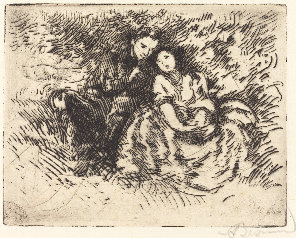 कामुक बातचीत बातचीत amoreuse, 1913। द्वारा पॉल अल्बर्ट बेसनार्ड