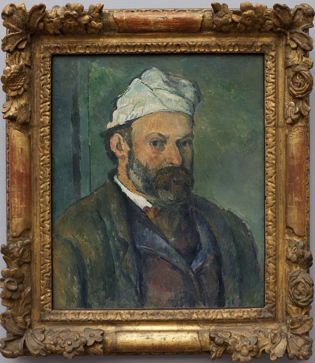 आत्म चित्र। पॉल सेज़ेन (1839-1906) द्वारा पेंटिंग, 1880 के आसपास कैनवास पर तेल। फ्रेंच आर्ट द्वारा पॉल सेज़ेन