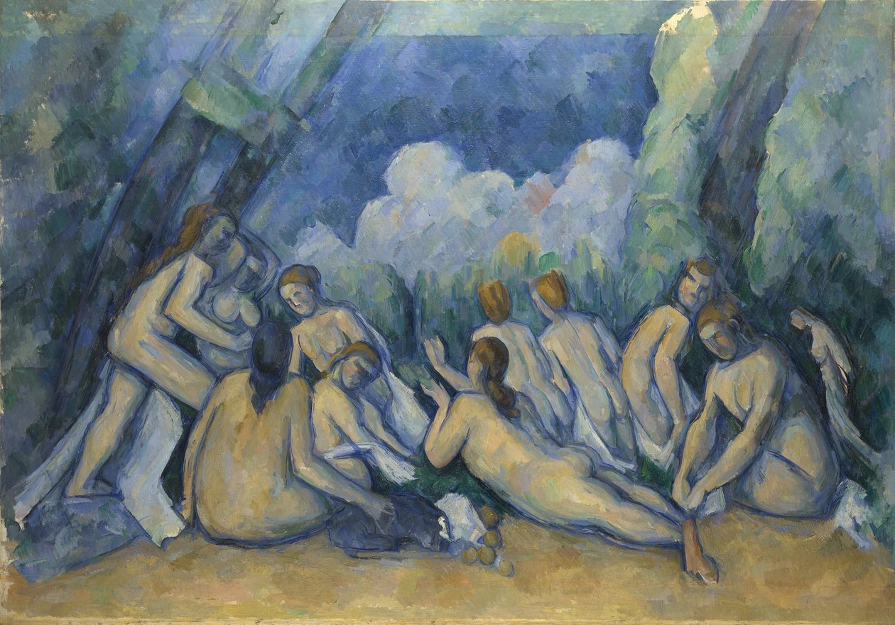 बड़े स्नानघर, c.1900-05 (कैनवास पर तेल) द्वारा पॉल सेज़ेन