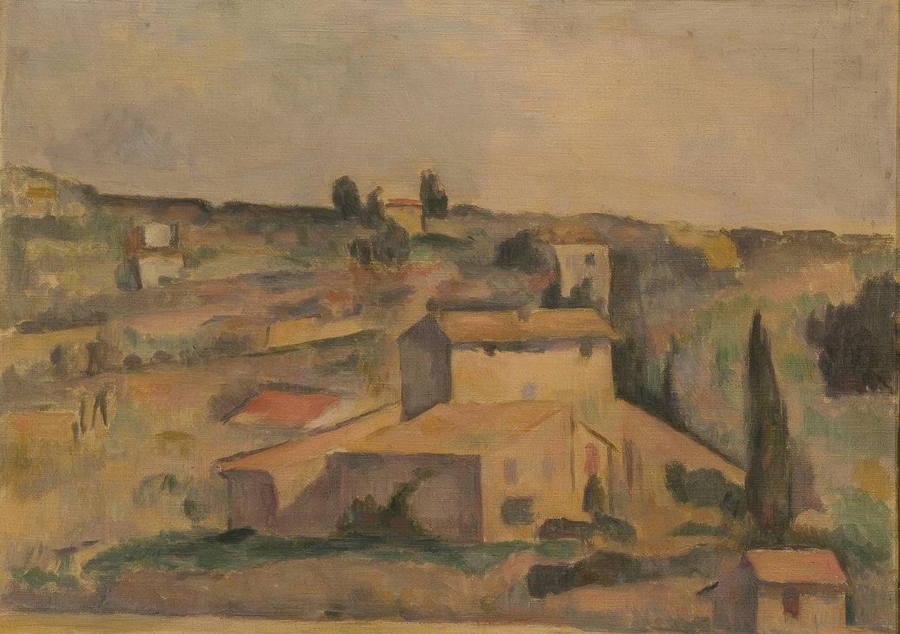 E.Fabbri (Cézanne के बाद), Bellevue में परिदृश्य द्वारा पॉल सेज़ेन