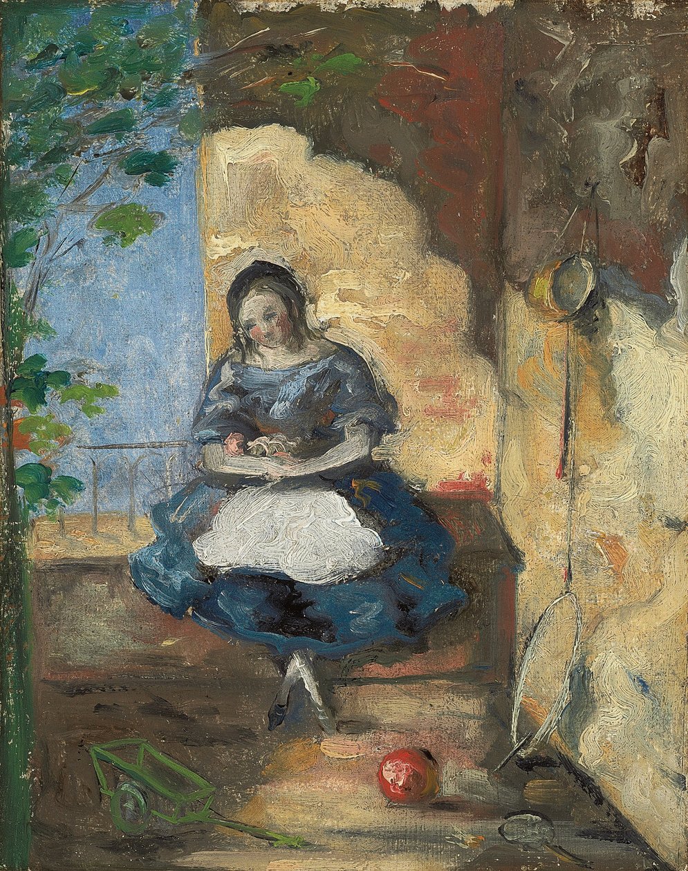 महिला; छोटी लड़की, 1872-3 द्वारा पॉल सेज़ेन