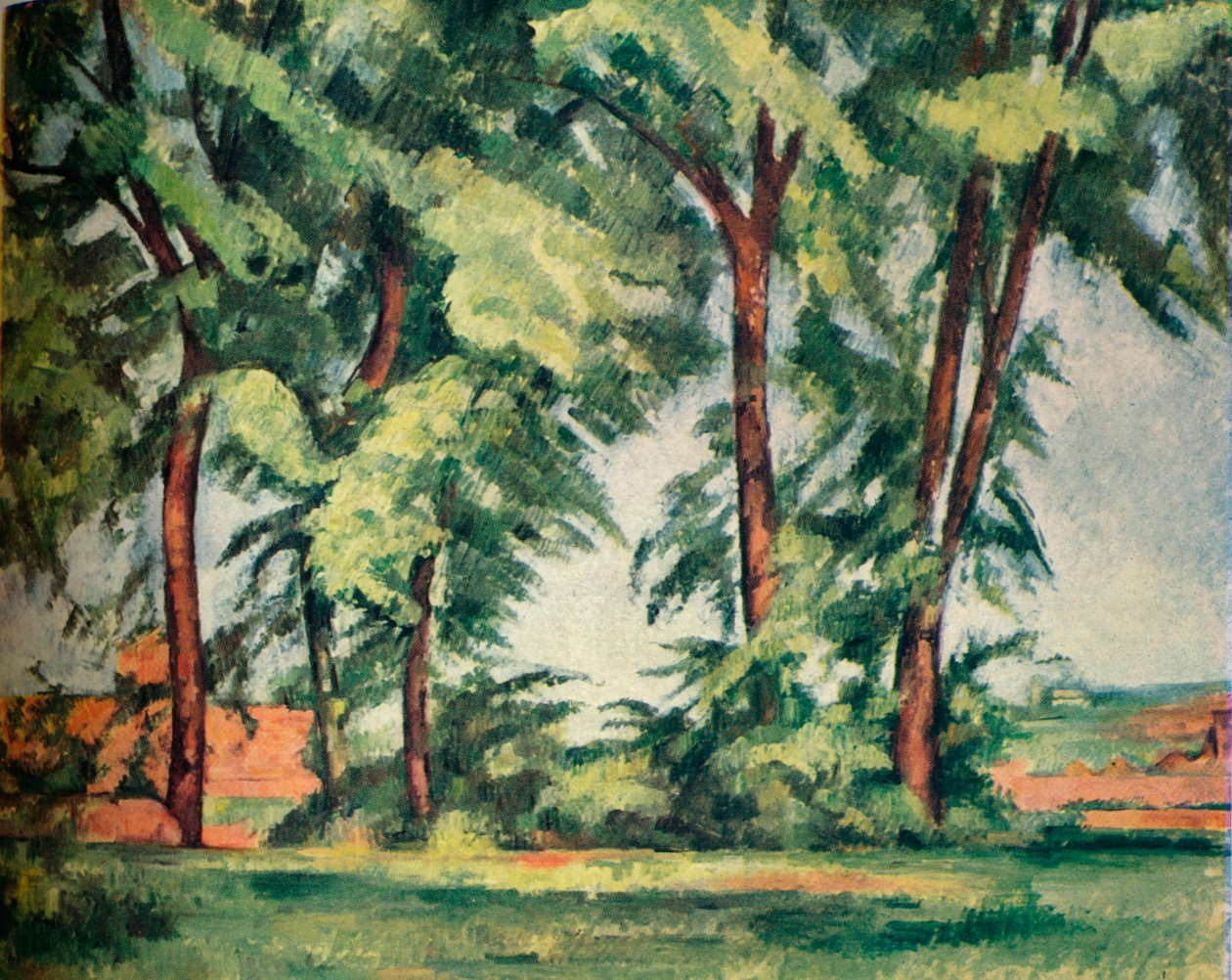 जैस डे बुफ़न पर लंबा पेड़, c1883, 1929 द्वारा पॉल सेज़ेन