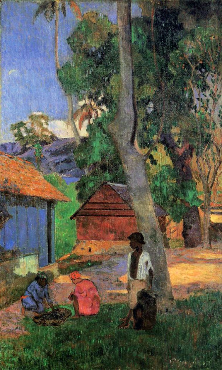1887 में मार्टिक में हट्स द्वारा पॉल गाउगिन
