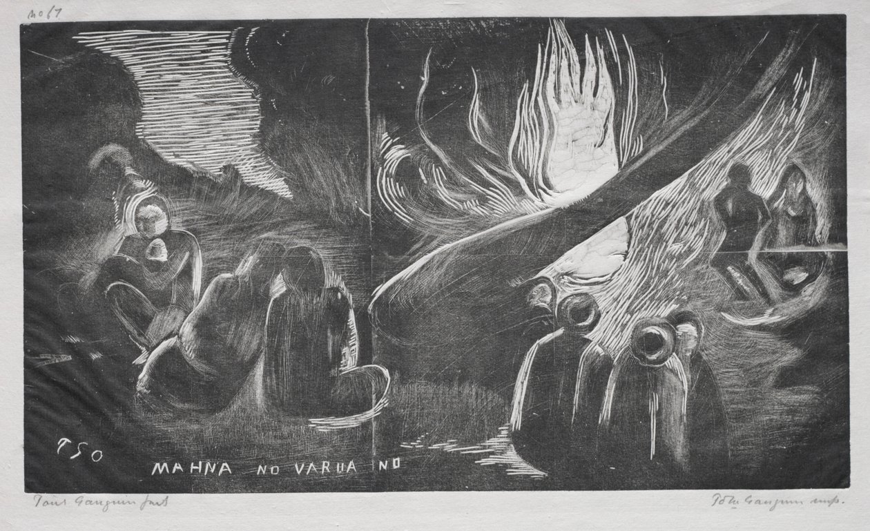 नूह, द डेविल स्पीक द पावर ऑफ द बैड स्पिरिट, 1893-94। द्वारा पॉल गाउगिन