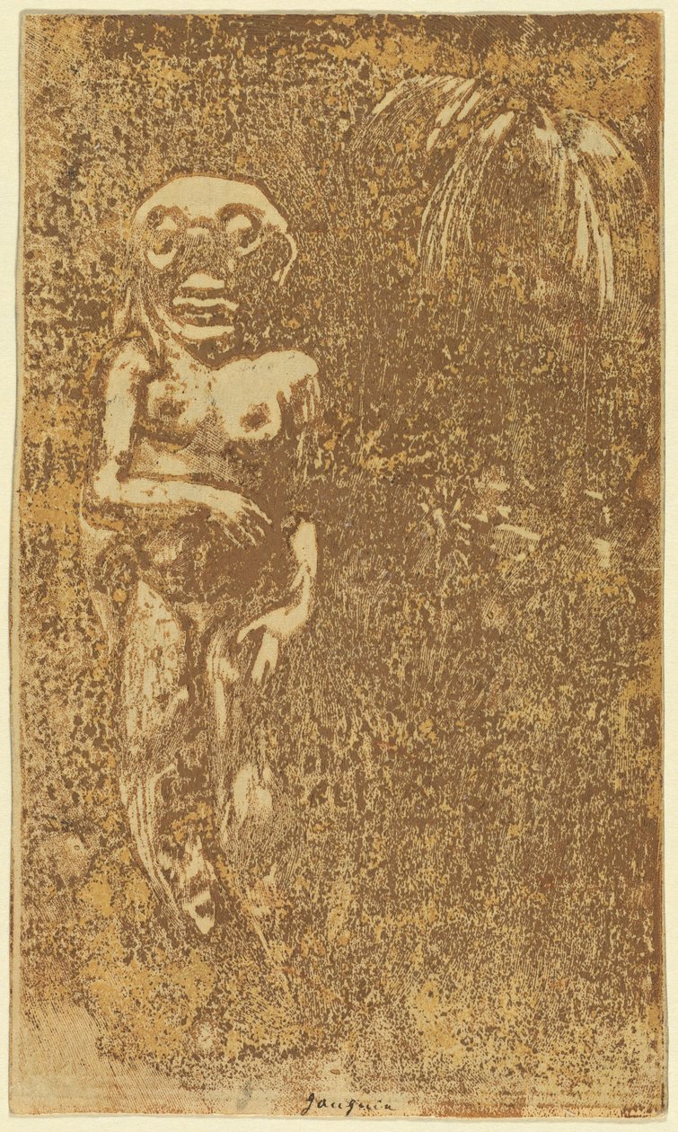 ओविरी द सैवेज [रेक्टो], 18941895। द्वारा पॉल गाउगिन