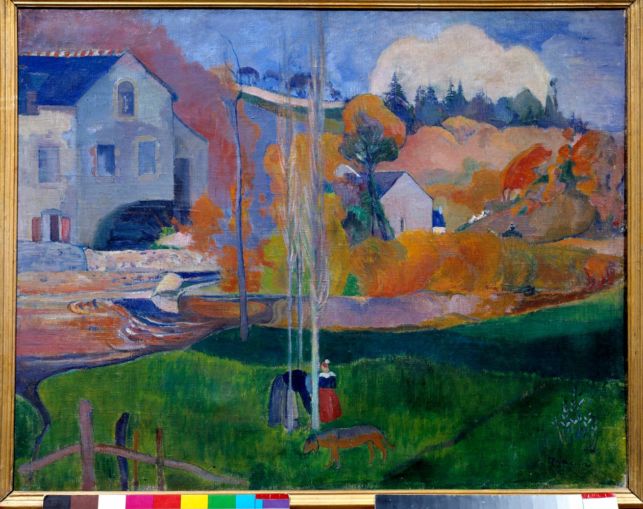 Paysage de Bretagne, le moulin david (ब्रिटनी में लैंडस्केप, मिल डेविड) पॉल गाउगिन द्वारा पेंटिंग (1848-1903) द्वारा पॉल गाउगिन