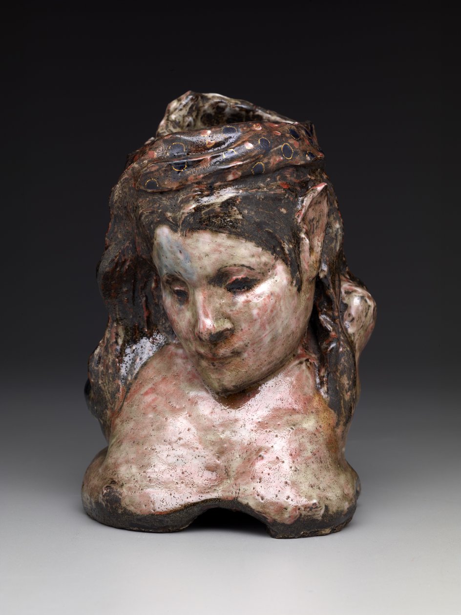 Mme के पोर्ट्रेट फूलदान। शफ़ेनेकर, c.1889-90 (चमकता हुआ पत्थर का पात्र) द्वारा पॉल गाउगिन