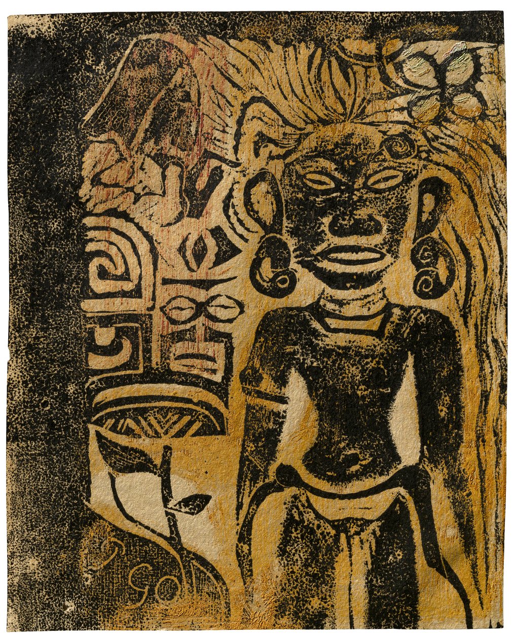 ताहितियन आइडल, द देवी हिना, 1894-95 द्वारा पॉल गाउगिन
