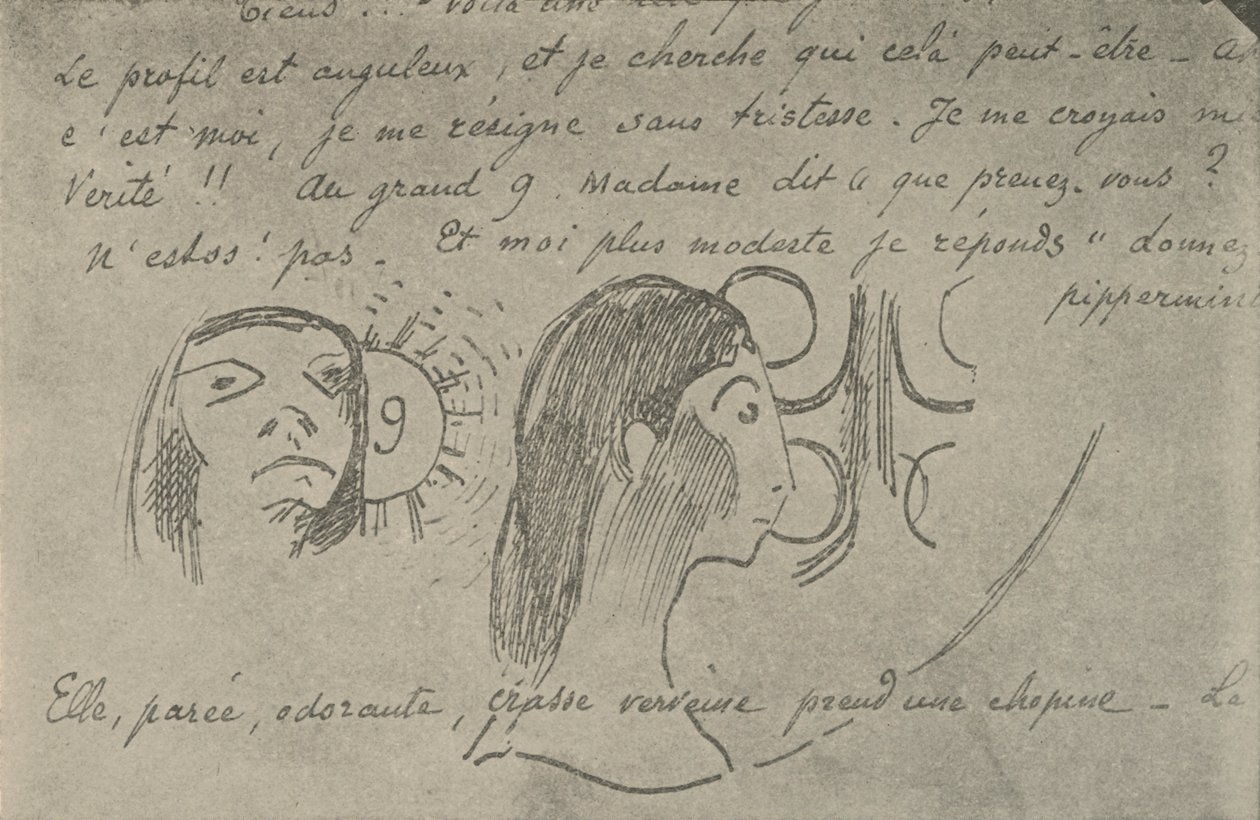 प्रोफाइल एंगुलर, 1936 है द्वारा पॉल गाउगिन