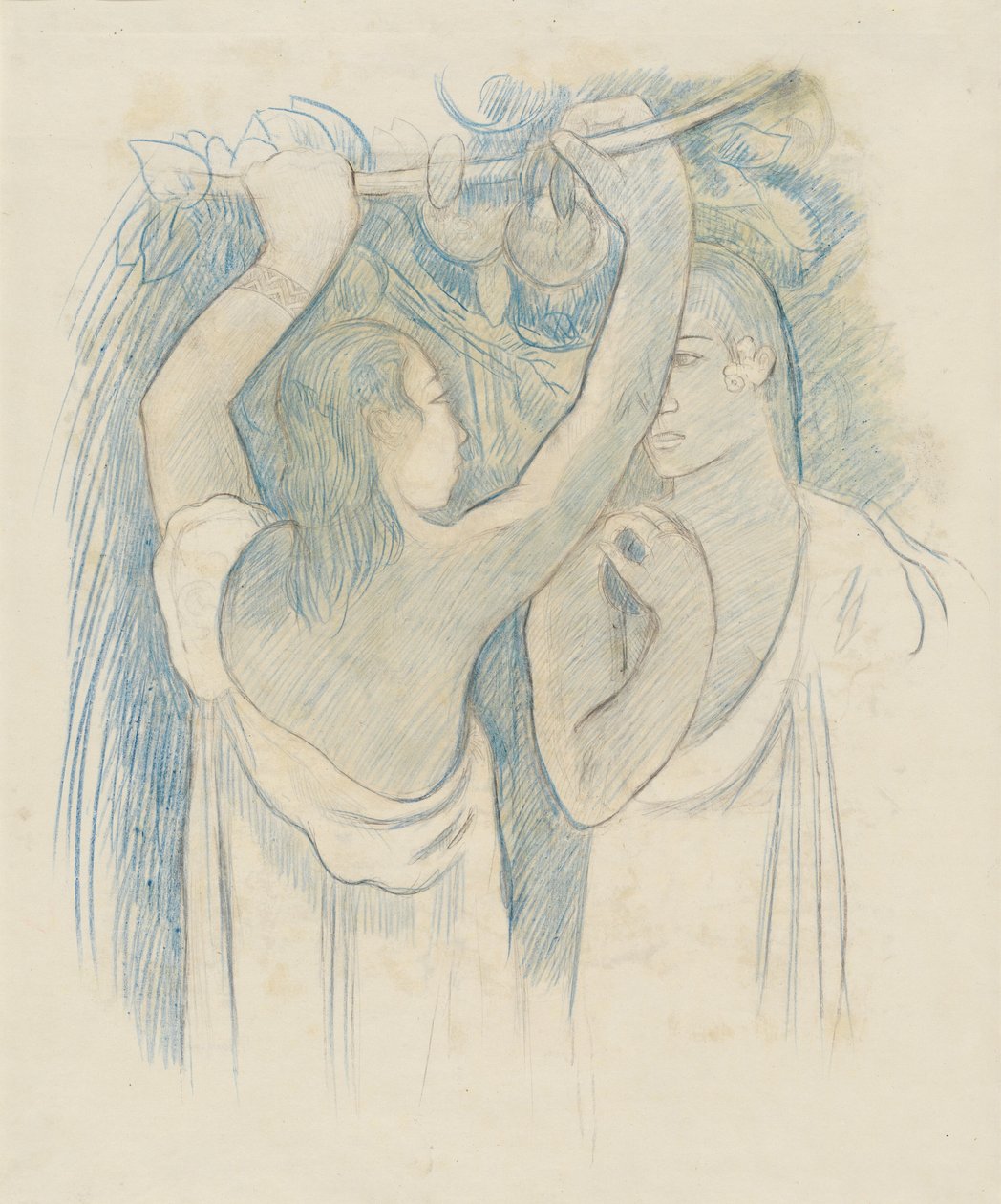 फल इकट्ठा करते दो ताहिती [छंद], 18991900। द्वारा पॉल गाउगिन