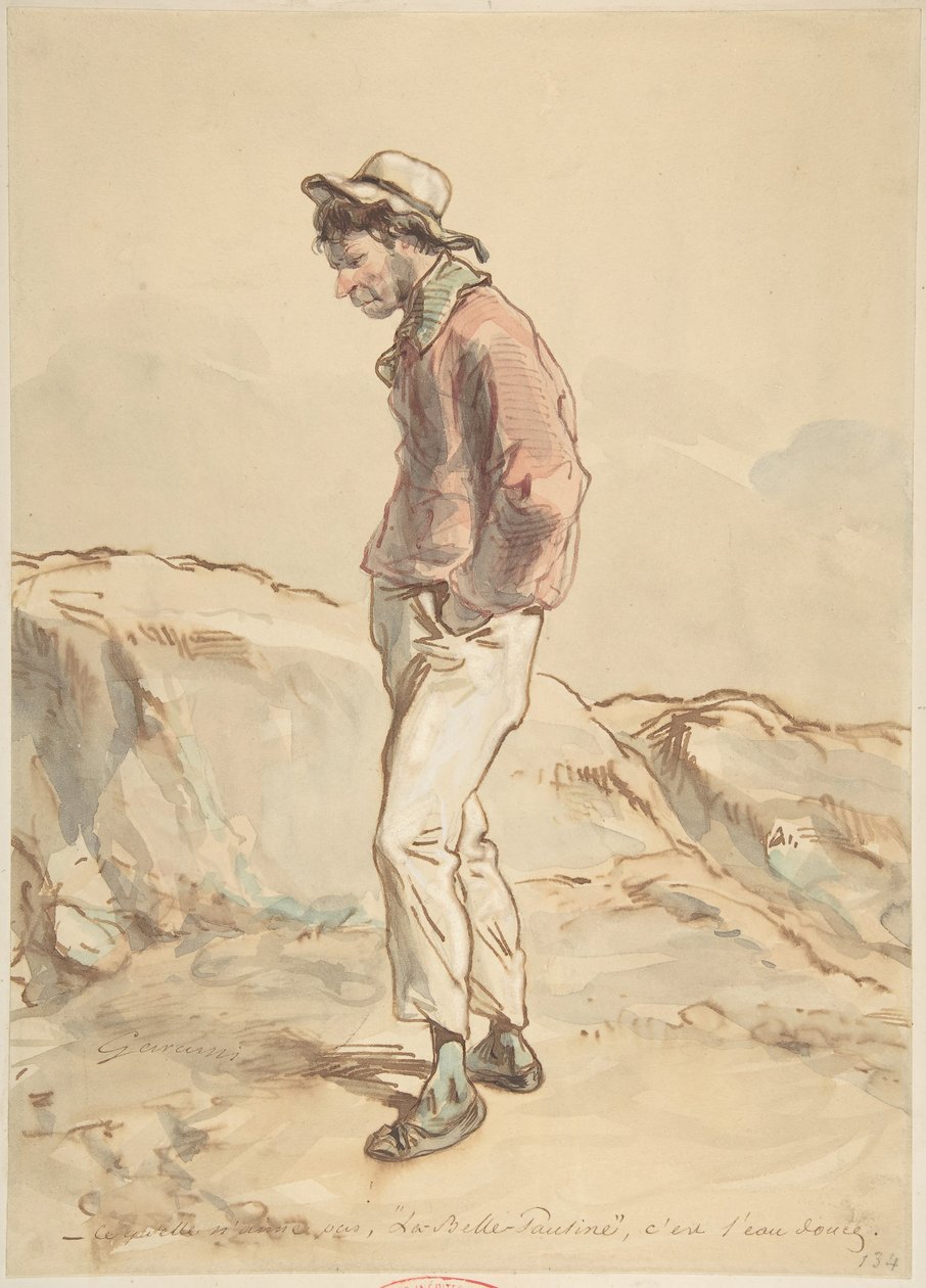 तट पर खड़ा एक नाविक, 1859-60। द्वारा पॉल गवरानी