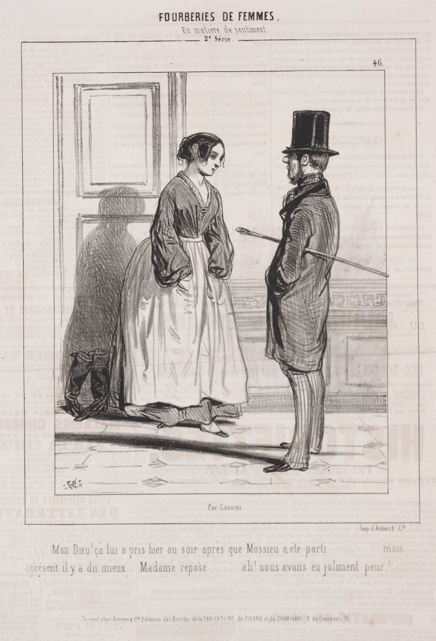 फोरबरीज़ डी फेमेस: सेंटीमेंट के मामलों में, 1842। द्वारा पॉल गवरानी