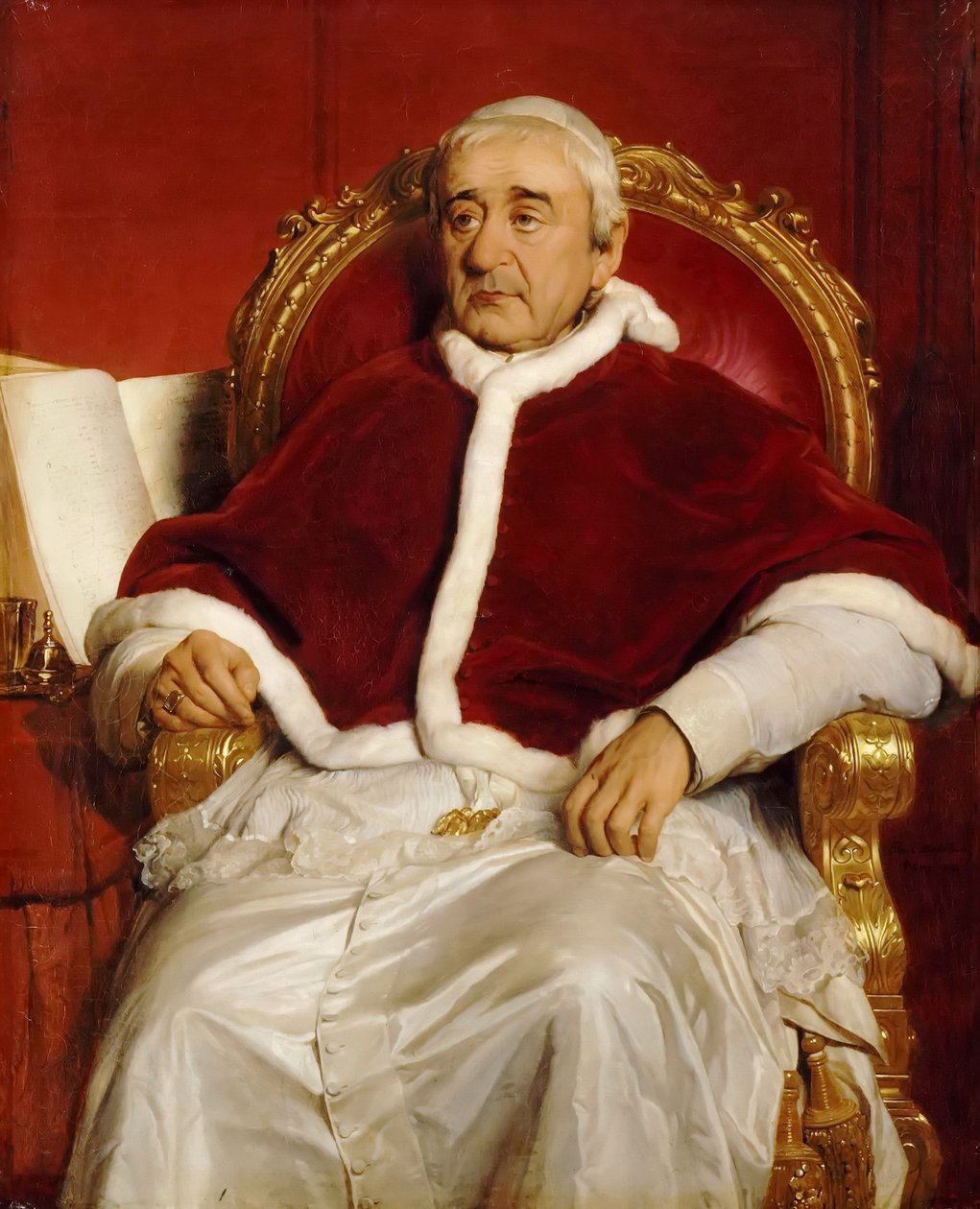 पोप ग्रेगरी XVI का पोर्ट्रेट 1765-1846 द्वारा पॉल डेलारोच
