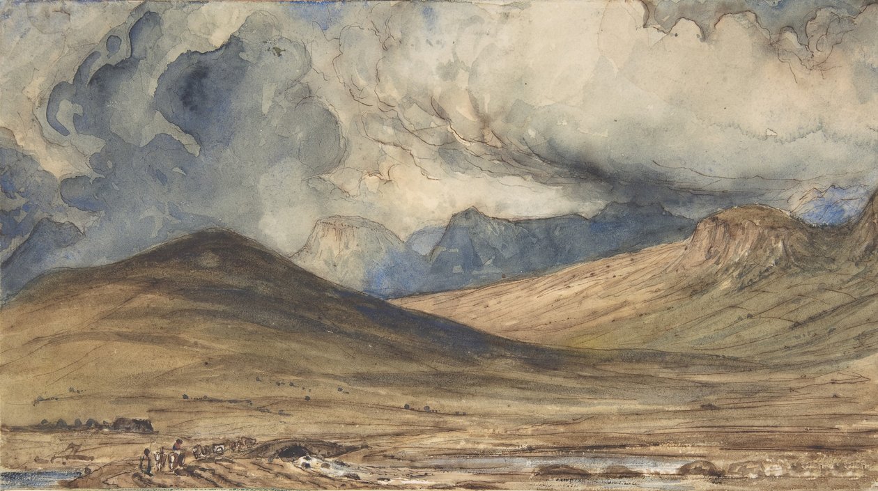 औवेर्गने के पर्वत, 1831-33। द्वारा पॉल हूएट