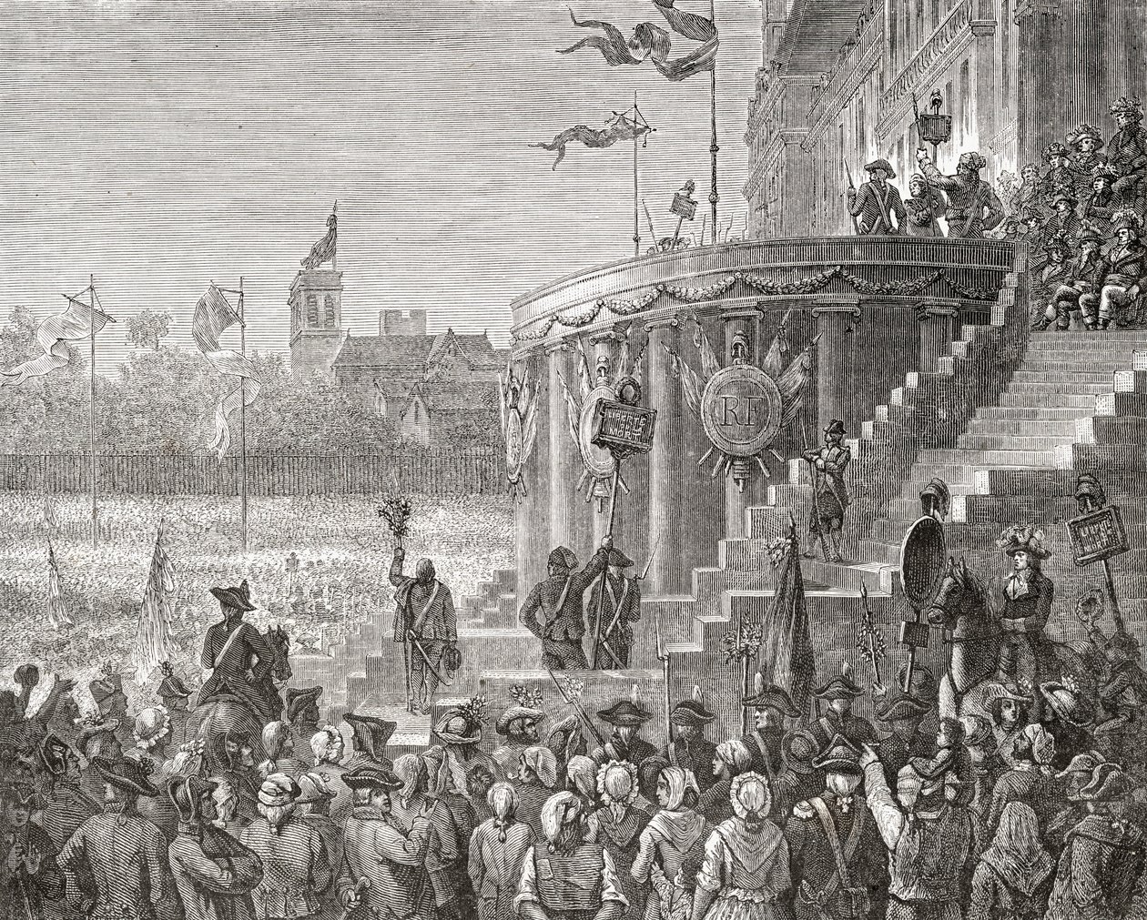 लुई ब्लैंक (1811-82) 1847-62 द्वारा &39;हिस्टॉयर डी ला रिवॉल्यूशन फ्रैंकेइस&39; से 8 जून, 1794 को सर्वोच्च उत्सव द्वारा पॉल जोंनार्ड