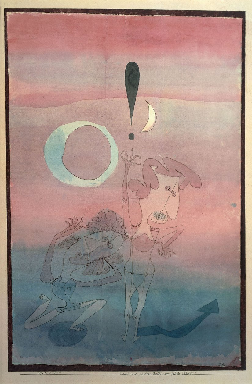 बैले द फाल्स ओथ, 1922 का मुख्य दृश्य। द्वारा पॉल क्ले