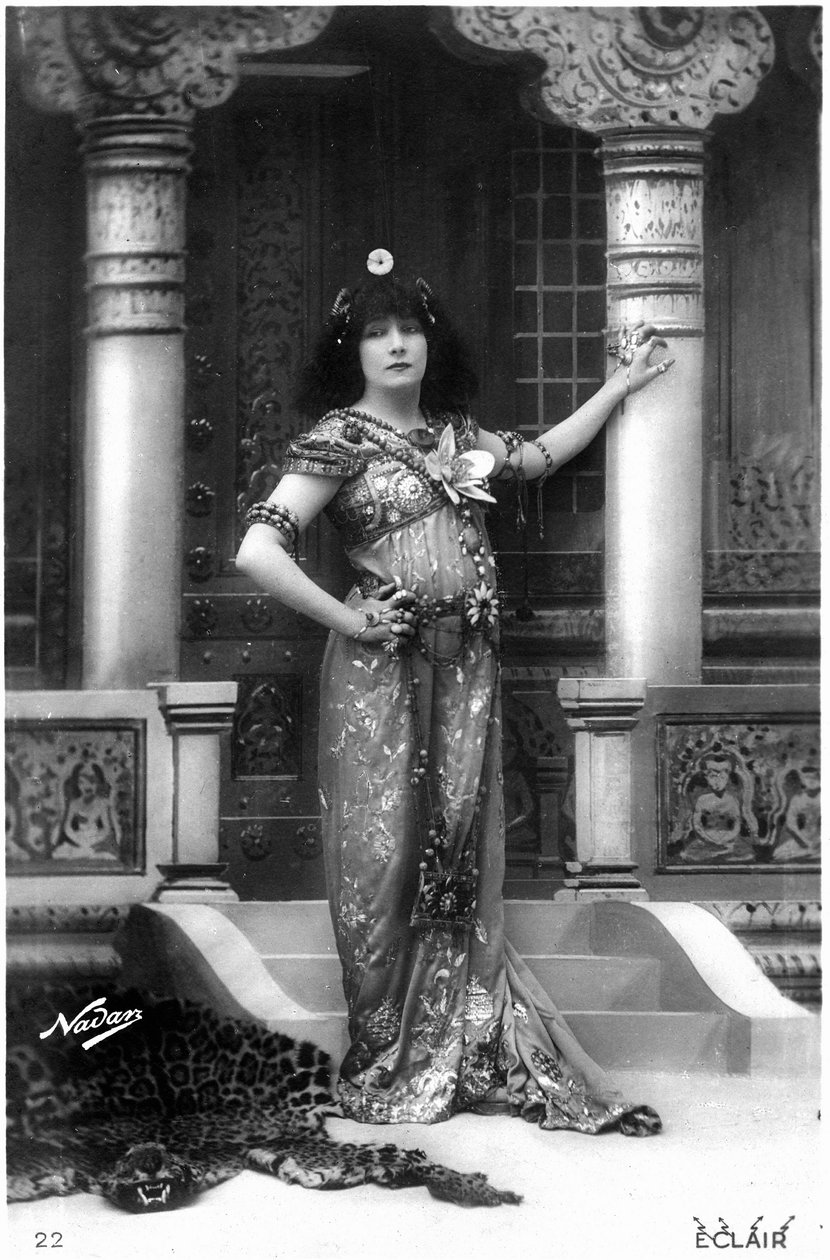 हेनरीट रोज़िन बर्नार्ड उर्फ सारा बर्नहार्ट (1844-1923) इज़ोल, पोस्टकार्ड के रूप में द्वारा पॉल नादर