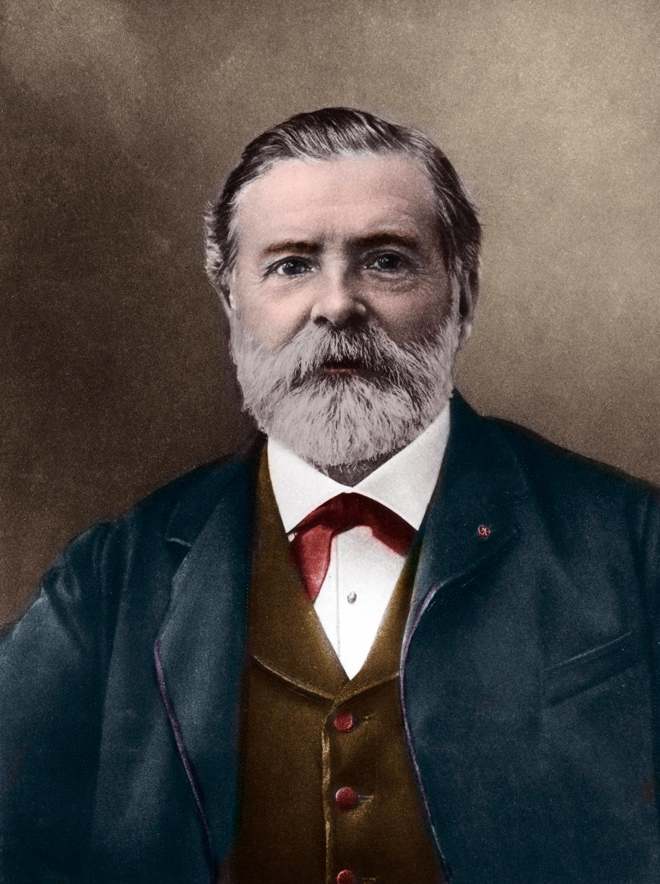 इटियेन-जूल्स मारे का पोर्ट्रेट (1830-1904); अंग्रेजी वैज्ञानिक और क्रोनोफोटोग्राफर; स्फिग्मोग्राफ के आविष्कारक और फोटोग्राफी और सिनेमा के अग्रणी। नादर, पॉल द्वारा फोटो (1856-1939)। डिजिटल रंग। द्वारा पॉल नादर