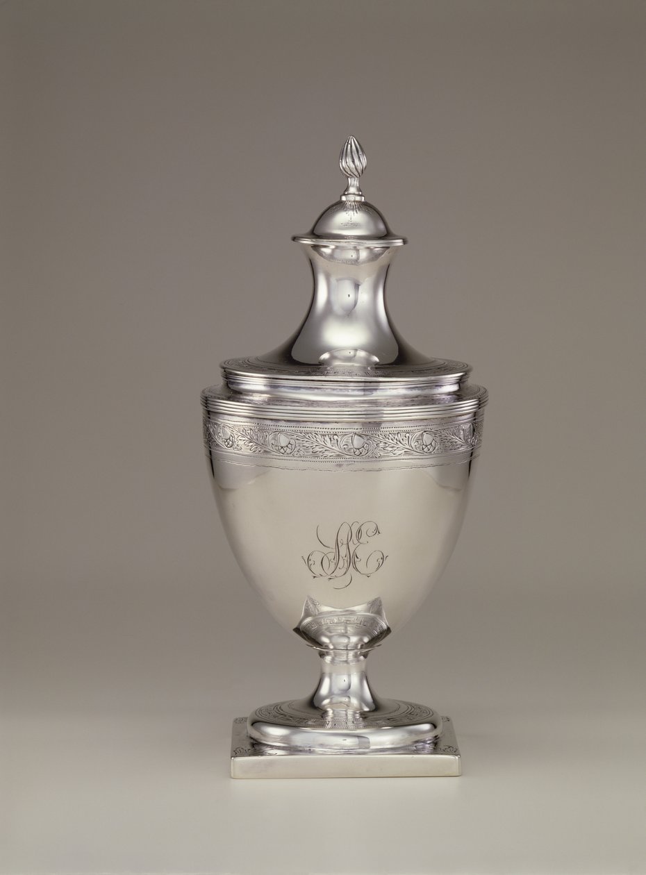 कवर के साथ चीनी का कटोरा, c.1795 द्वारा पॉल रेवरे