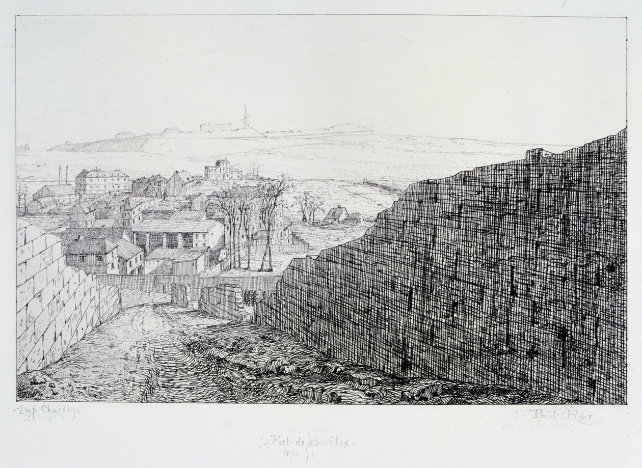 फोर्ट डी बकेट्रे, पेरिस की घेराबंदी, 1870-1871 द्वारा पॉल रॉक्स