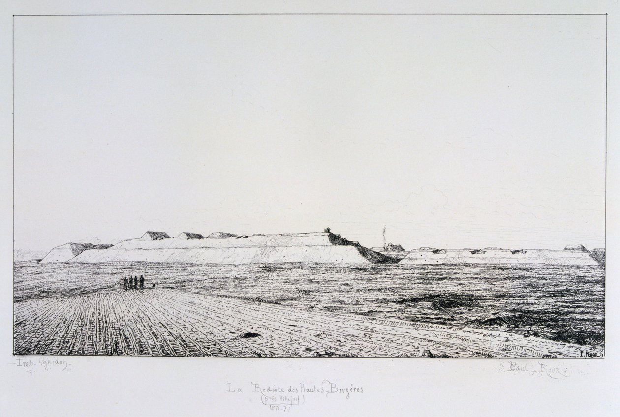 La Redoute des Haute Brugeres, घेराबंदी पेरिस, 1870-1871 द्वारा पॉल रॉक्स