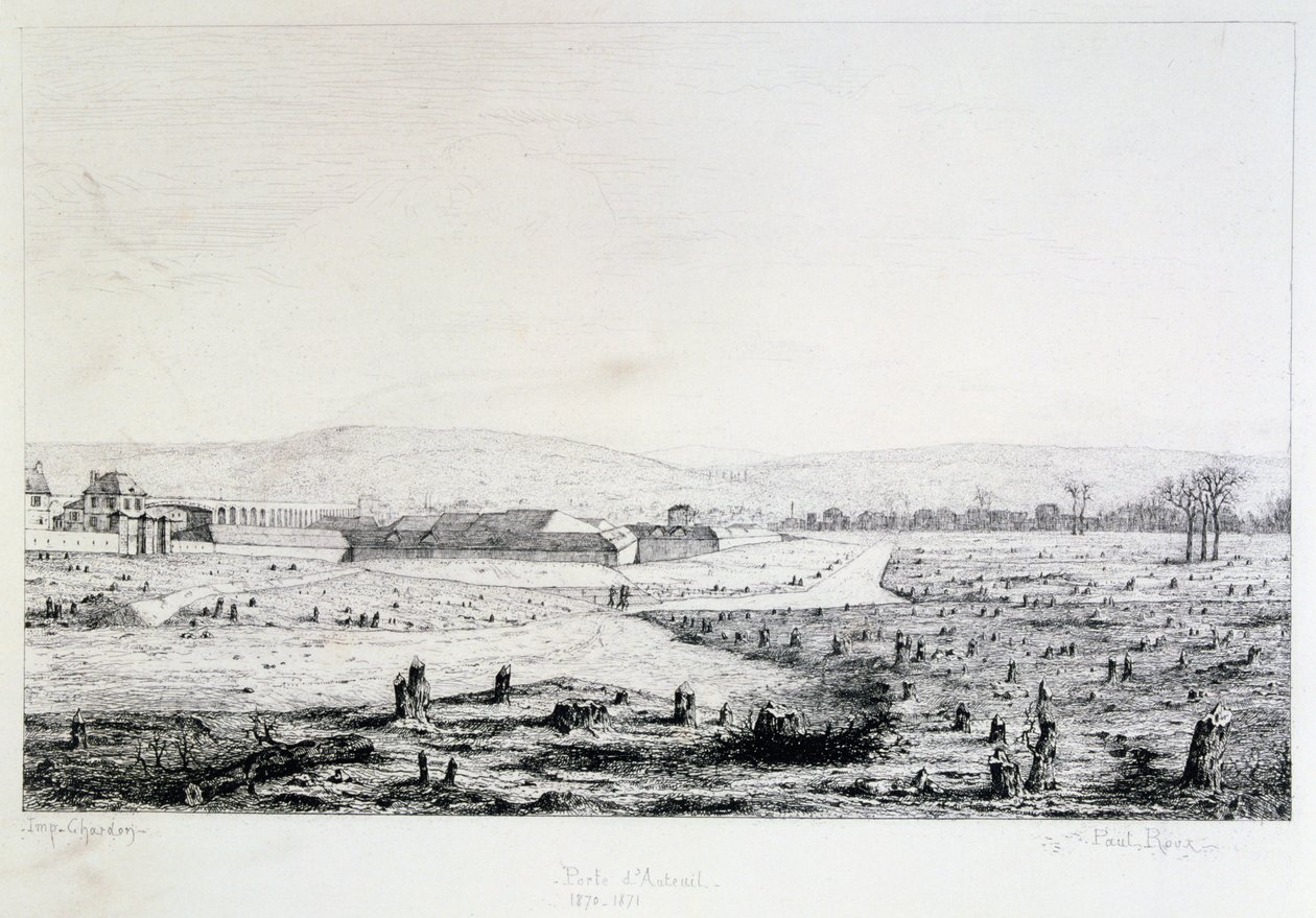 पोर्टे ड्यूटिल, पेरिस की घेराबंदी, 1870-1871 द्वारा पॉल रॉक्स