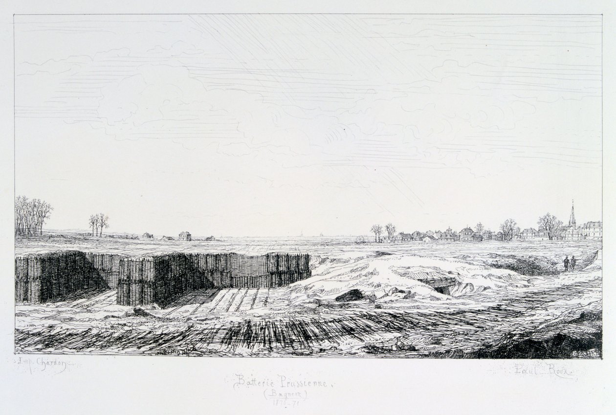 प्रशिया बैटरी, पेरिस की घेराबंदी, 1870-1871 द्वारा पॉल रॉक्स
