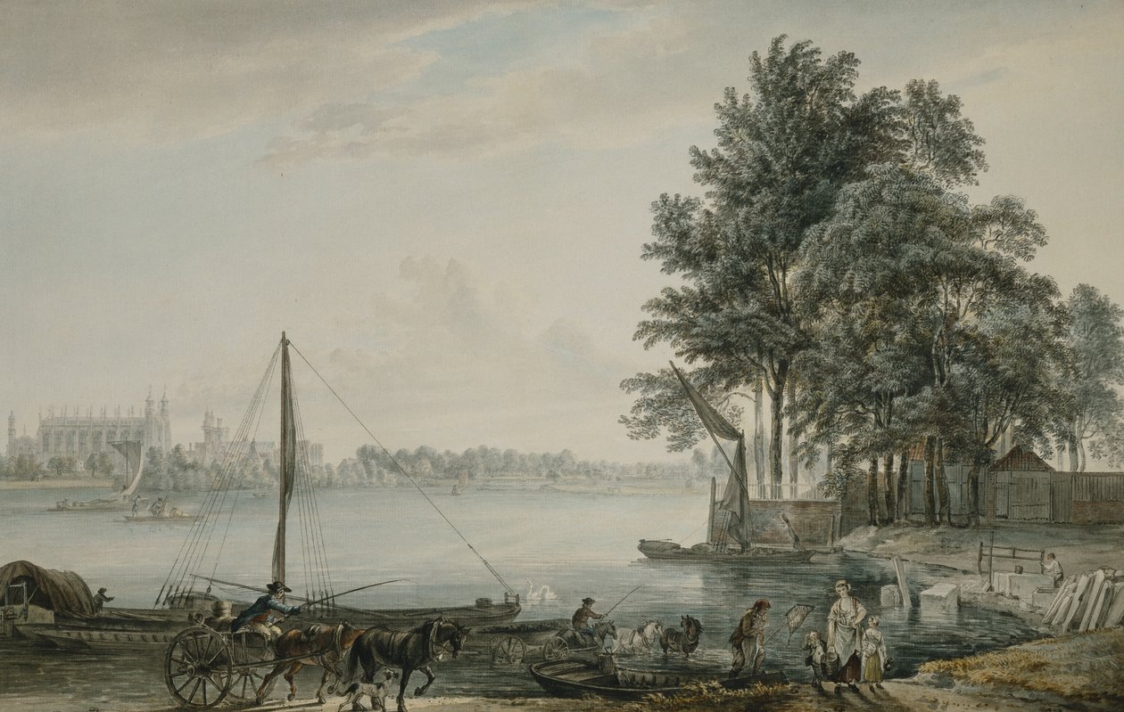 टेम्स से एटन कॉलेज का एक दृश्य, 1779 द्वारा पॉल सैंडबी