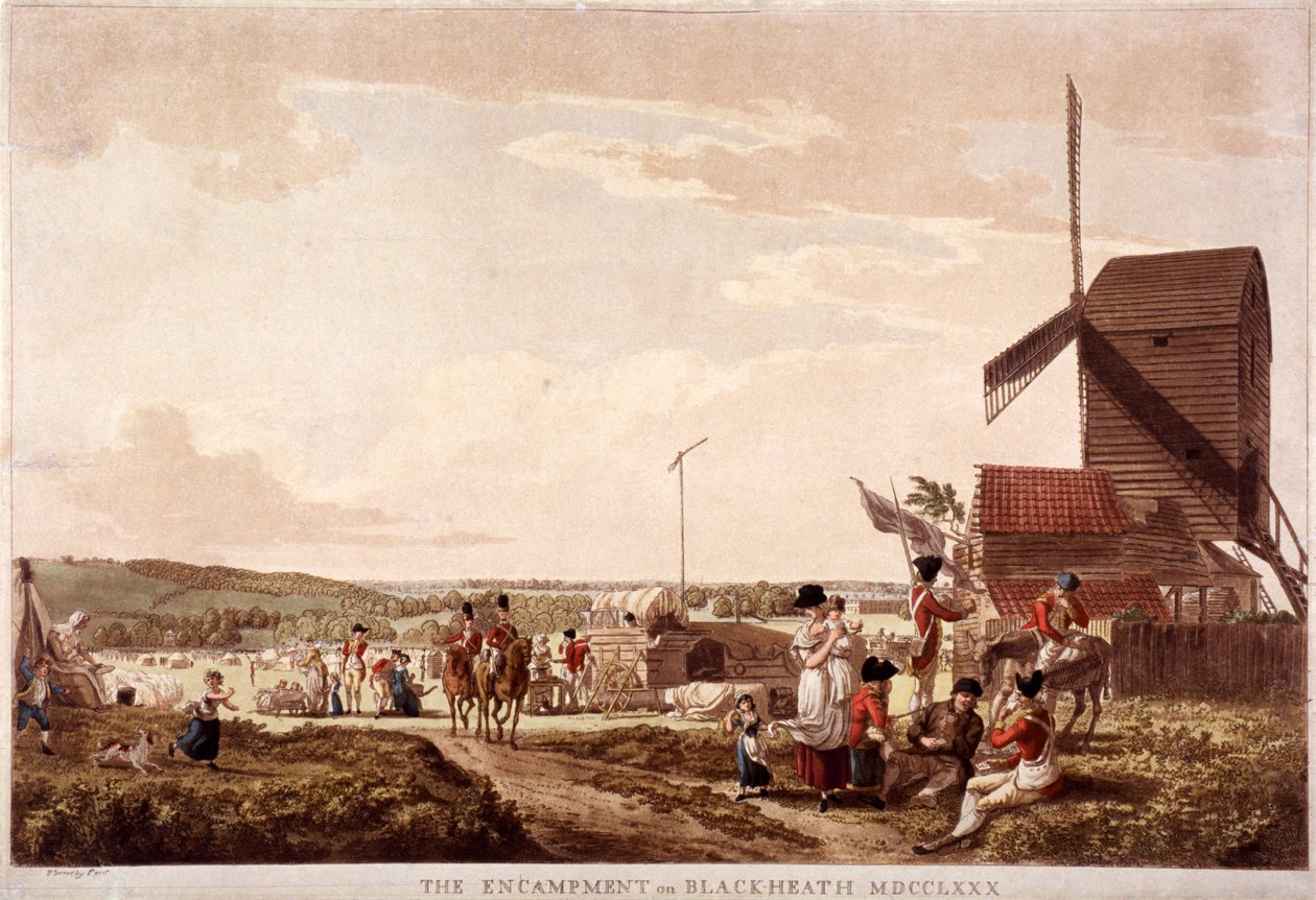 ब्लैकहीथ, ग्रीनविच, लंदन, 1780 पर पड़ाव। द्वारा पॉल सैंडबी