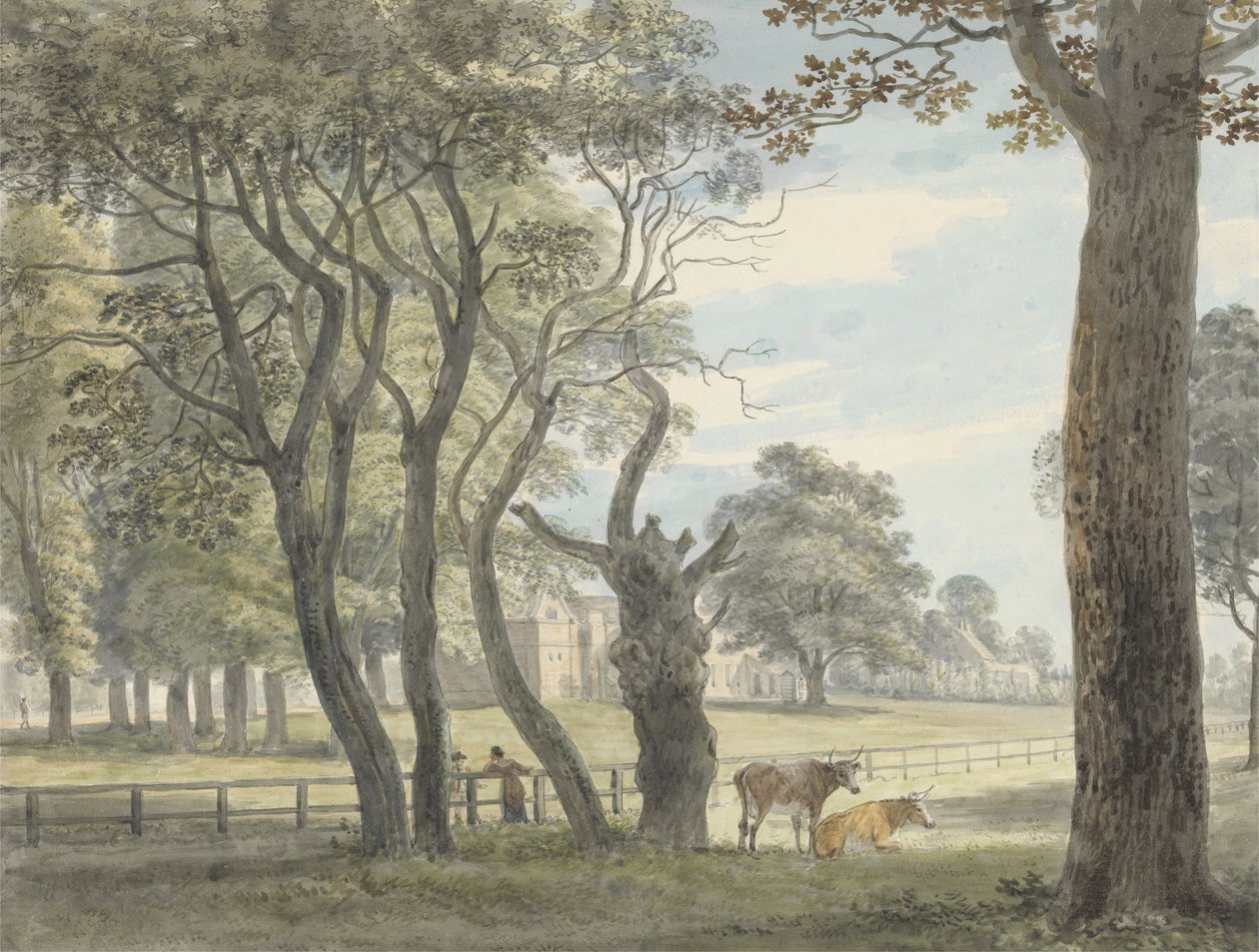 द गनपाउडर मैगज़ीन, हाइड पार्क, c.1790 (वॉटर कलर, पेन एंड इंक और पेपर पर ग्रेफाइट) द्वारा पॉल सैंडबी