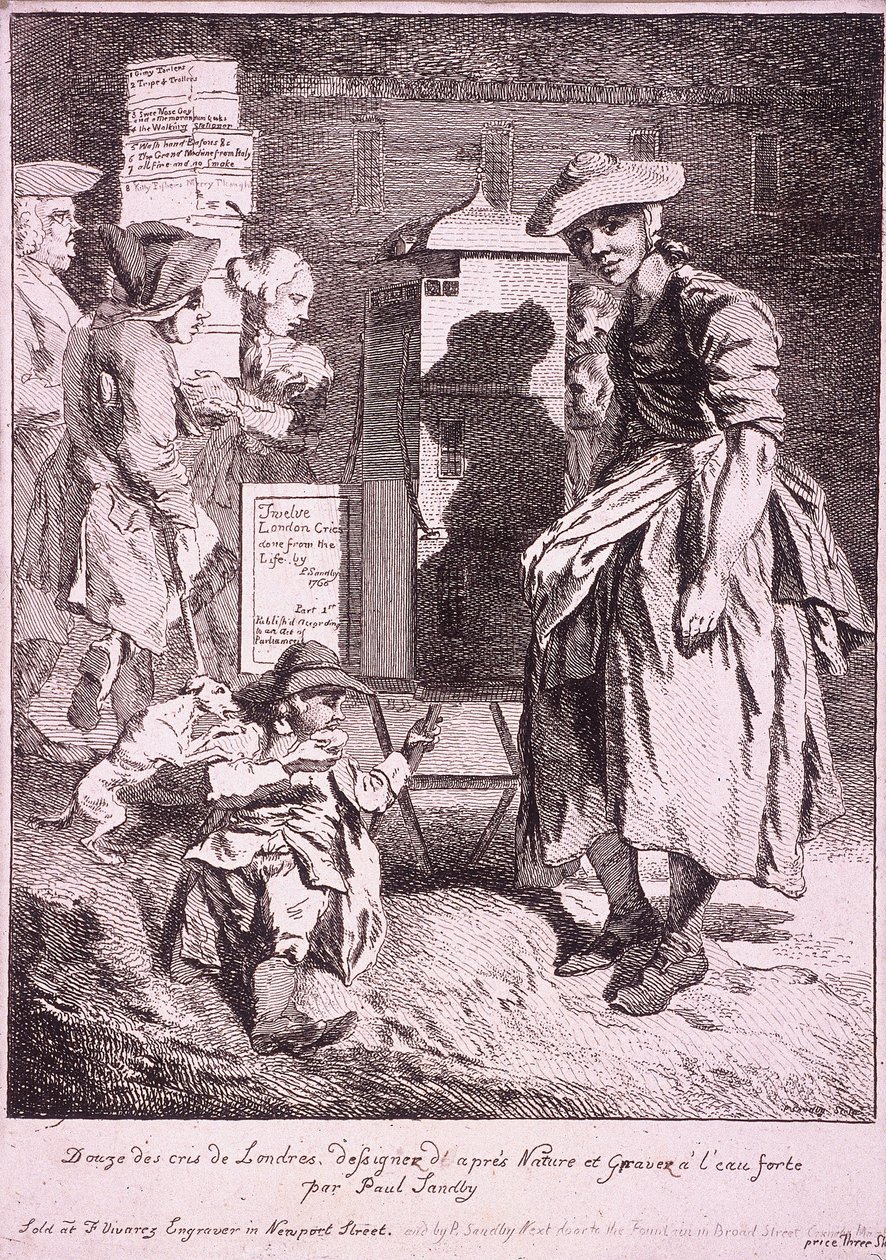वुमन विद ए रेरी शो, क्रीज़ ऑफ़ लंदन, 1760 द्वारा पॉल सैंडबी