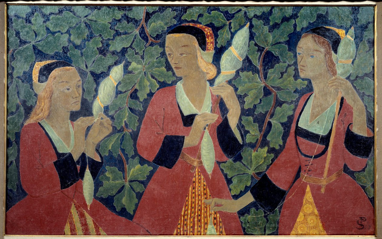पॉल सेरुसियर द्वारा द थ्री स्पिनर्स पेंटिंग (1863-1927) 1918 ब्रेस्ट म्यूज़ियम ऑफ़ फाइन आर्ट्स द्वारा पॉल सेसरियस
