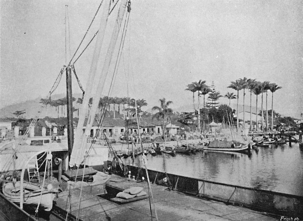 सैंटोस हार्बर ऑफ़ कैनोज़, 1895 द्वारा पाउलो कोवाल्स्की