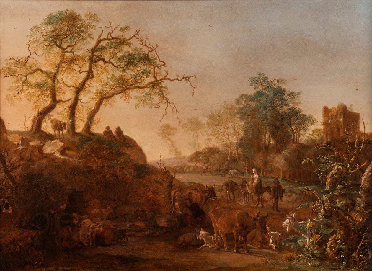 मिस्र में उड़ान, 1644 द्वारा पॉल पॉटर