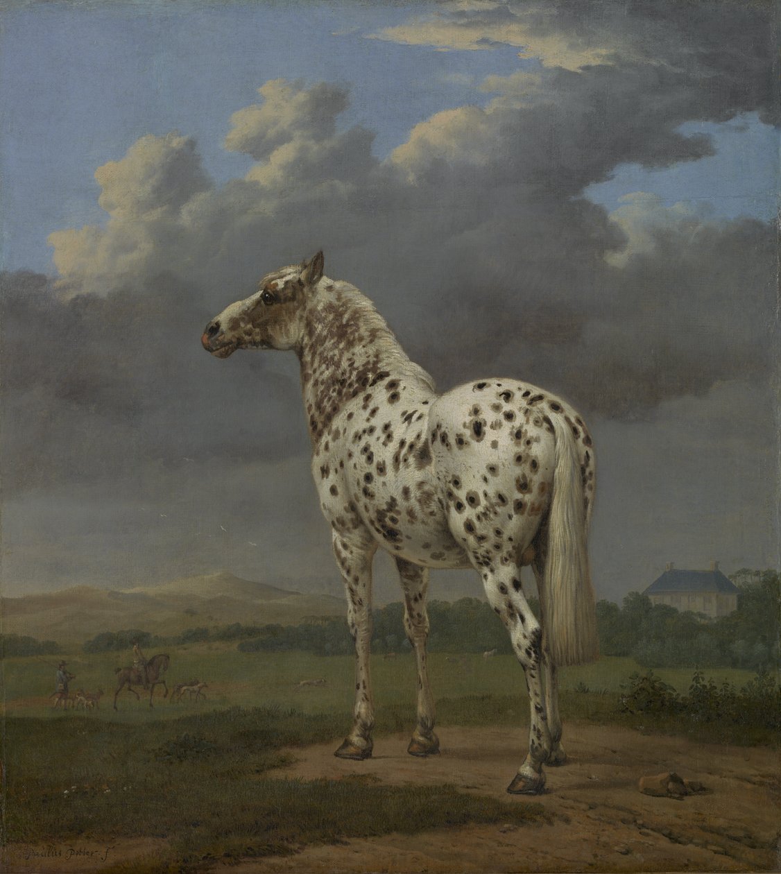 "पीबल्ड" हार्स, c.1650-4 (कैनवास पर तेल) द्वारा पॉल पॉटर