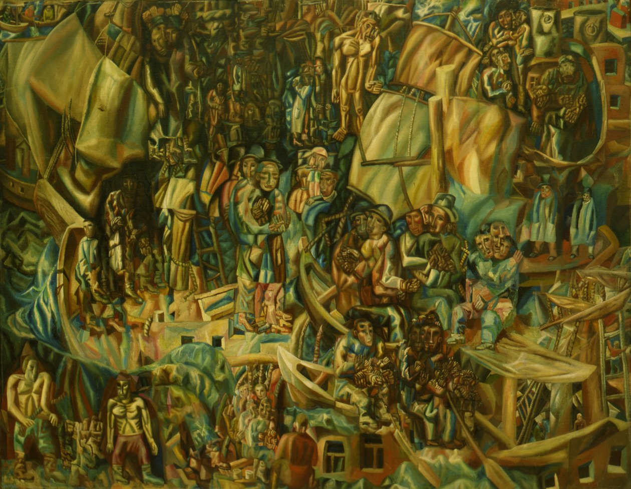 रचना। जहाजों, 1913-1915 द्वारा पावेल निकोलायेविच फिलोनोव