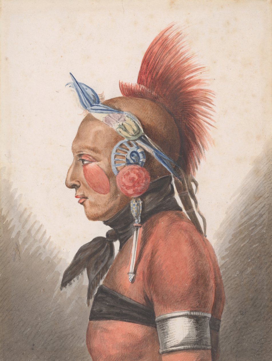 एक ओसेज योद्धा, 1811-सीए। 1813. द्वारा पावेल पेट्रोविक स्विनिन