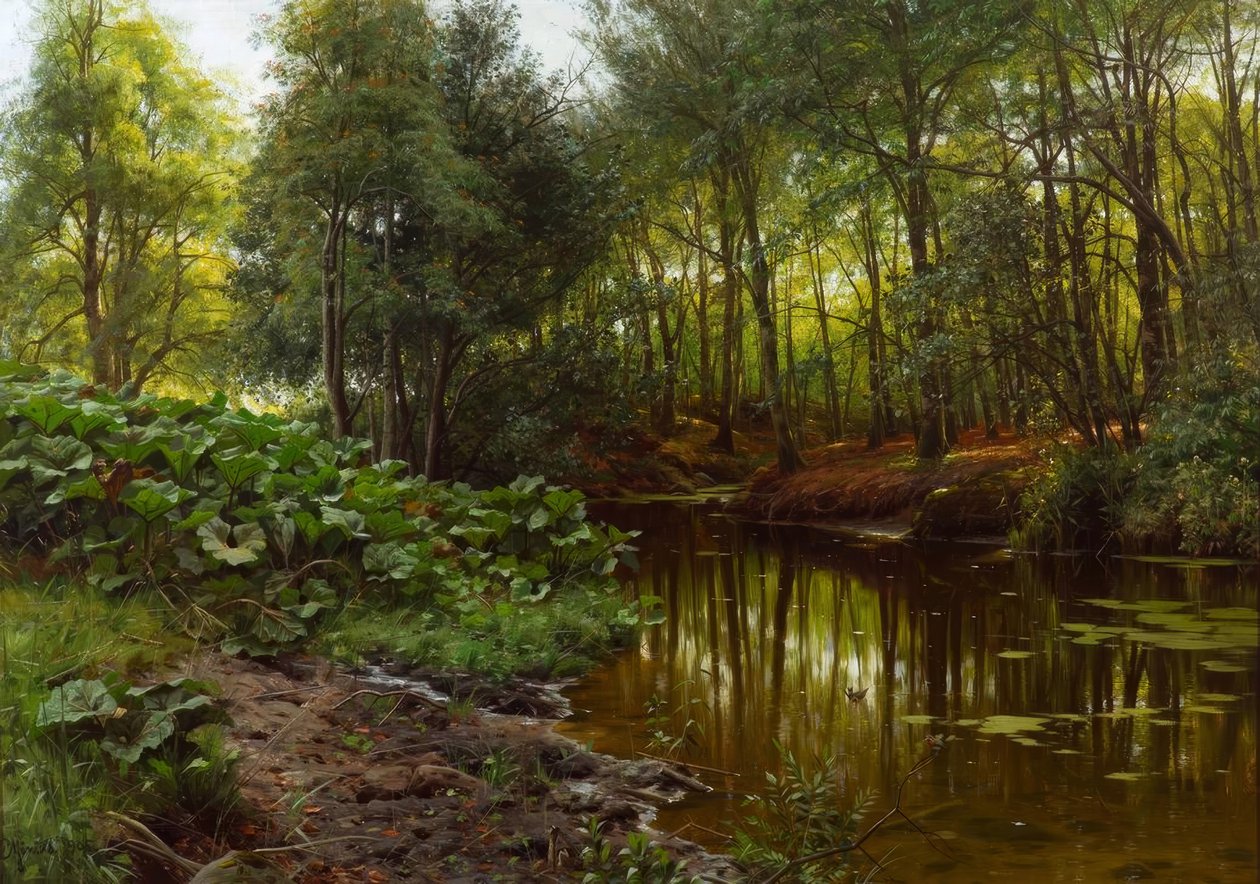 P.Mönsted, Waldbach में गर्मियों का दिन द्वारा पेडर मोनस्टेड